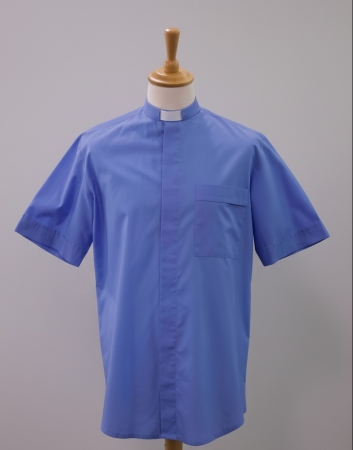 J & M Gents Short Sleeve Slip-in Collar Shirt